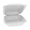 Pactiv Vented Microwave Hinge-Lid Takeout Container, 8.5x8.5x3.1, Wht, PK146 PK YCNW0851 - alternate 2